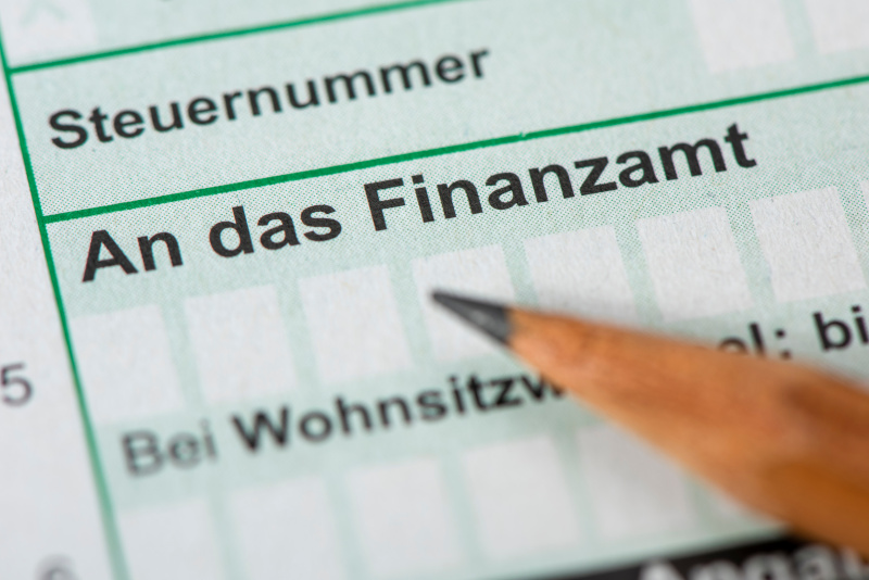 Steuererklärung auf Formular für Finanzamt