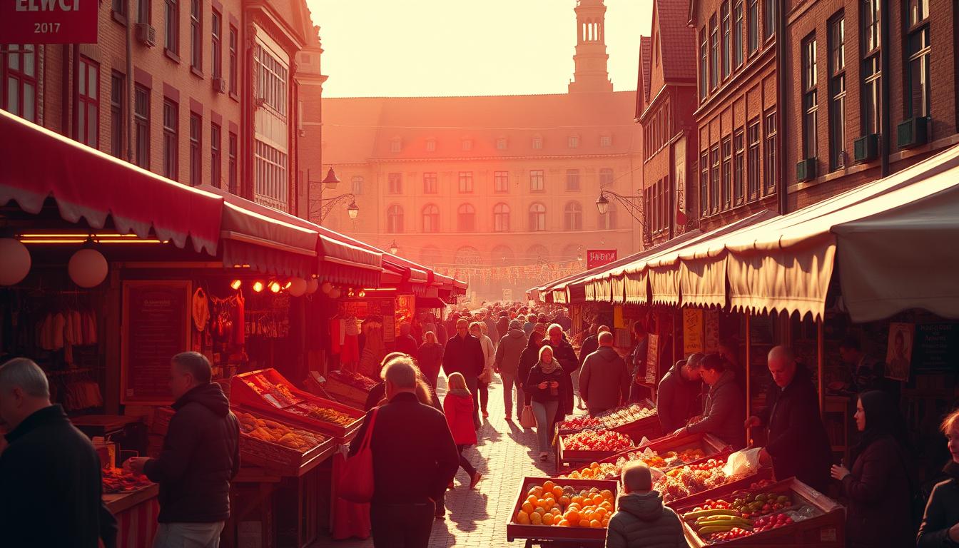 Bunter Markt Event in Lübeck