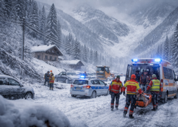 Schneesturm in Österreich