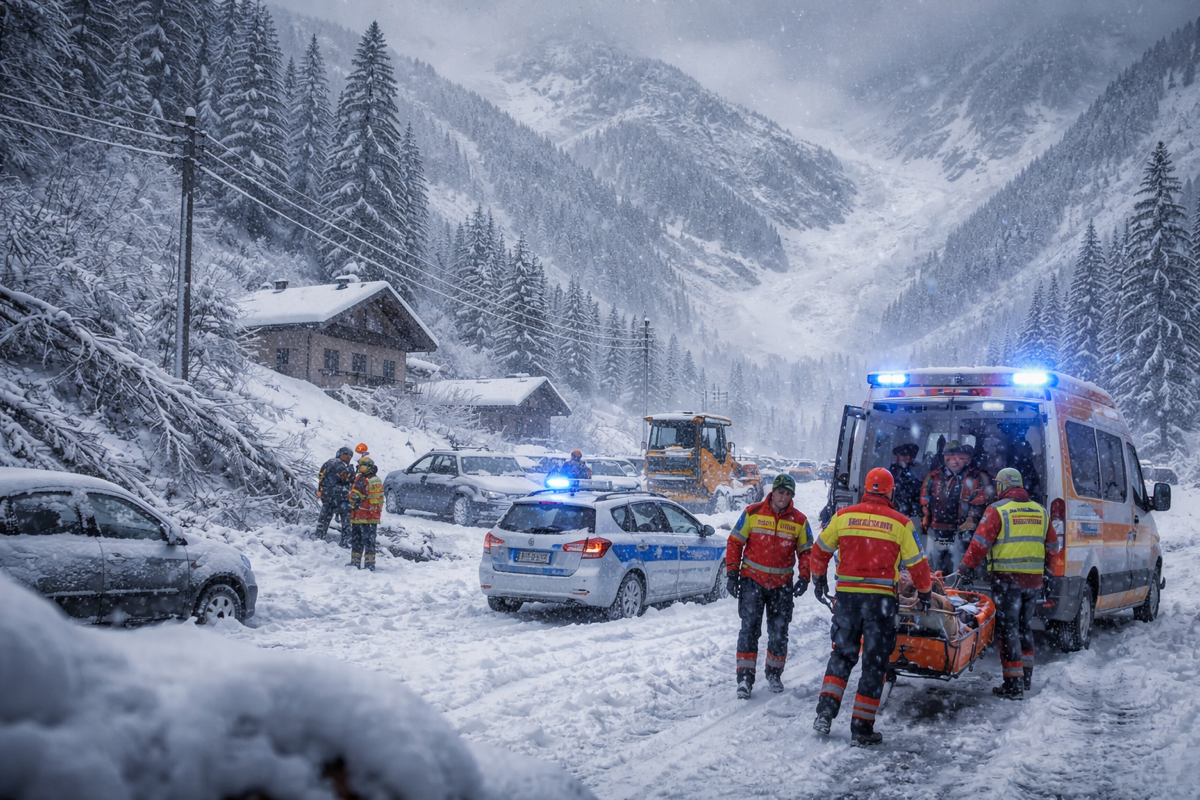 Schneesturm in Österreich