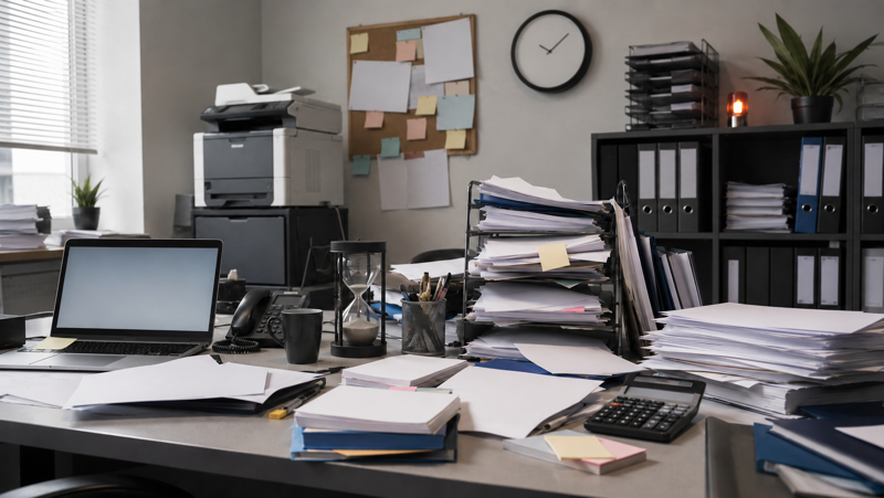 Überarbeitet im Büro