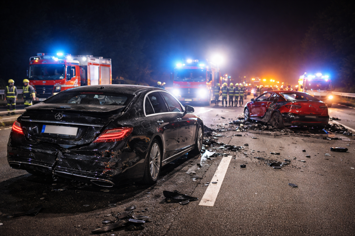 schwerer Unfall mit drei Verletzten